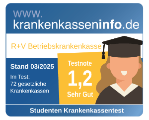 r-u-v-betriebskrankenkasse_studierende Testergebnis 1,2 für Studierende